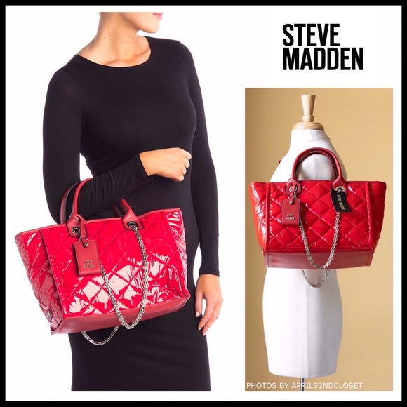 Steve Madden Handbags - STEVE MADDEN RED TOTE TRAVEL WORK SHOULDER BAG A3C